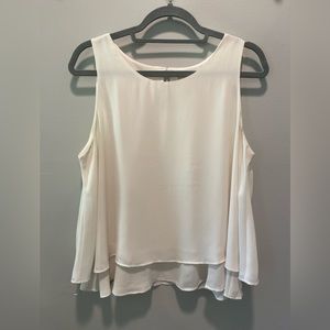 Loft Outlet Sleeveless White Top | Women’s Size Large